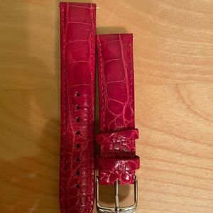 Michele Watch 18mm Red Alligator Band